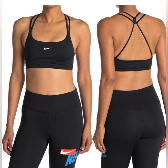 Nike Other - Nike Indy Strappy Sports Bra Stretch Everyday Support Black Women's Size S